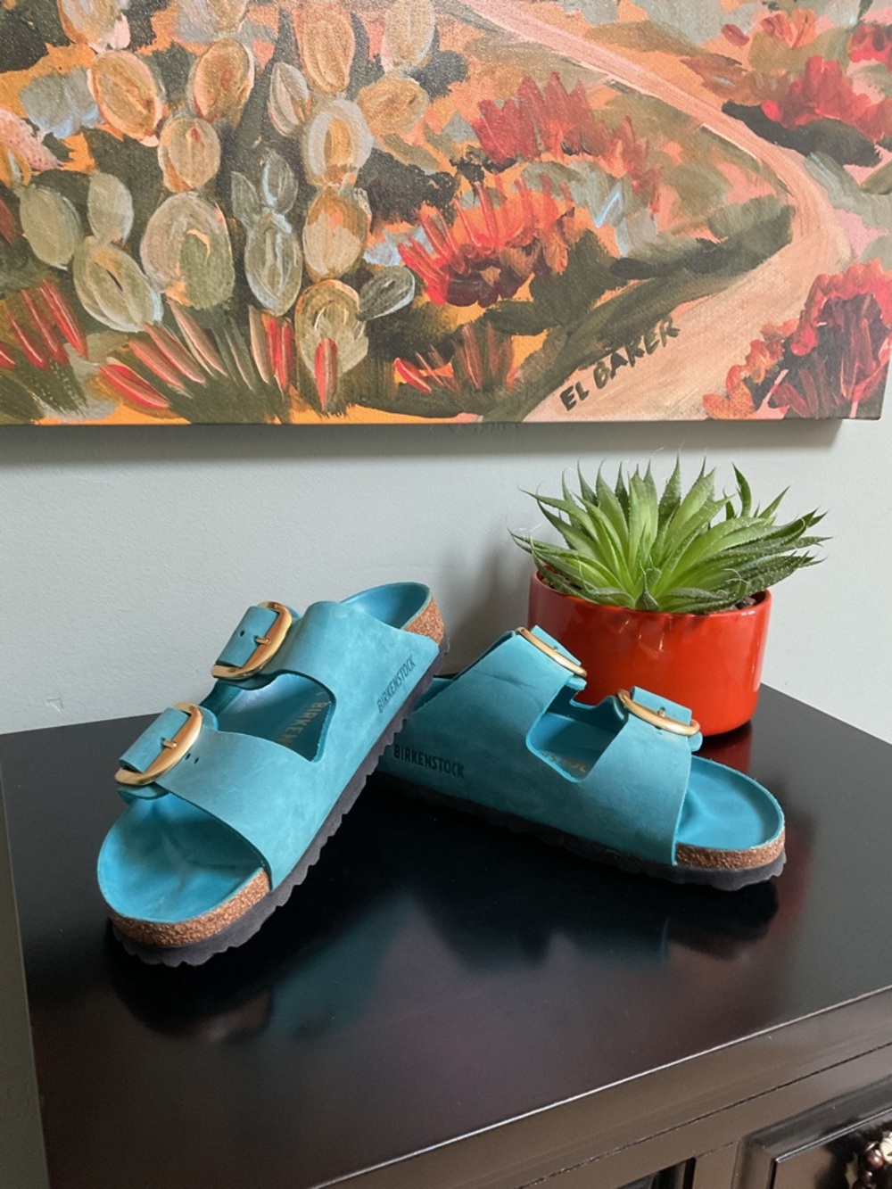 RARE BIRKENSTOCK ARIZONA BUCKLE “BISCAY BAY” SZ36